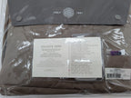 Sferra Celeste Brown King Bed Skirt Chestnut 3 Gathered Panels Cotton Italy NEW2