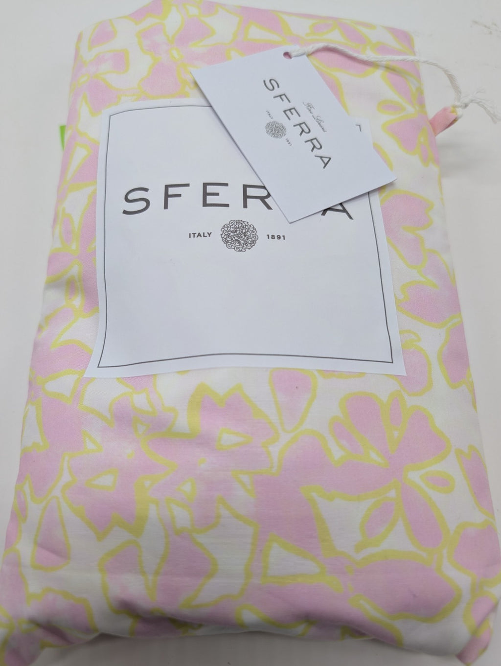 Sferra Prato Euro Continental Shams 2 Pink Yellow Carnation Cotton Percale Print9