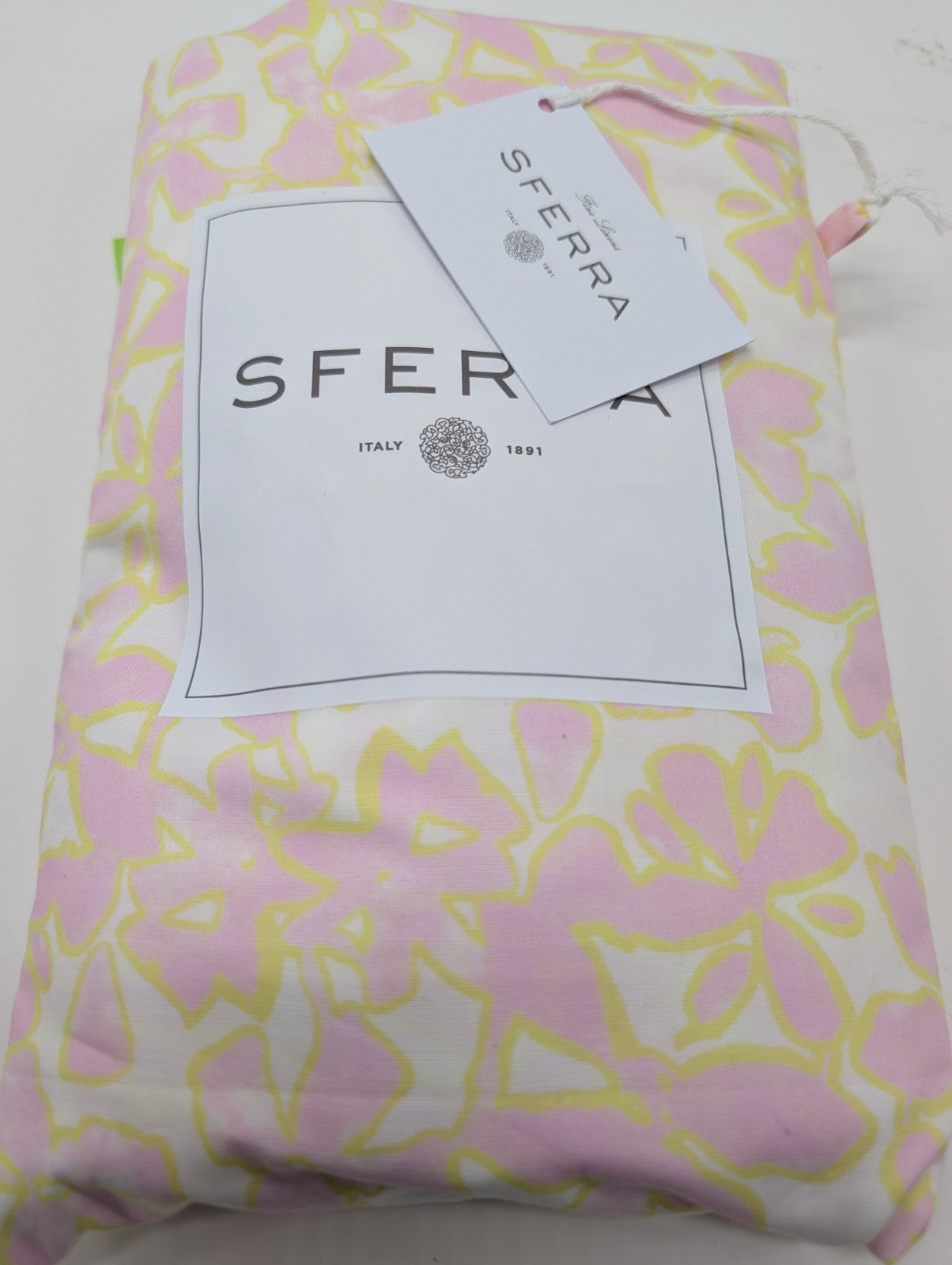 Sferra Prato Euro Continental Shams 2 Pink Yellow Carnation Cotton Percale Print9