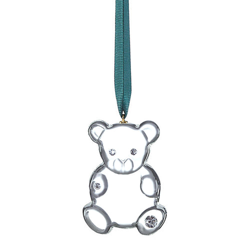 Kate Spade NY 2019 Crystal Teddy Bear Baby's First Snow Ornament Christmas NEW0