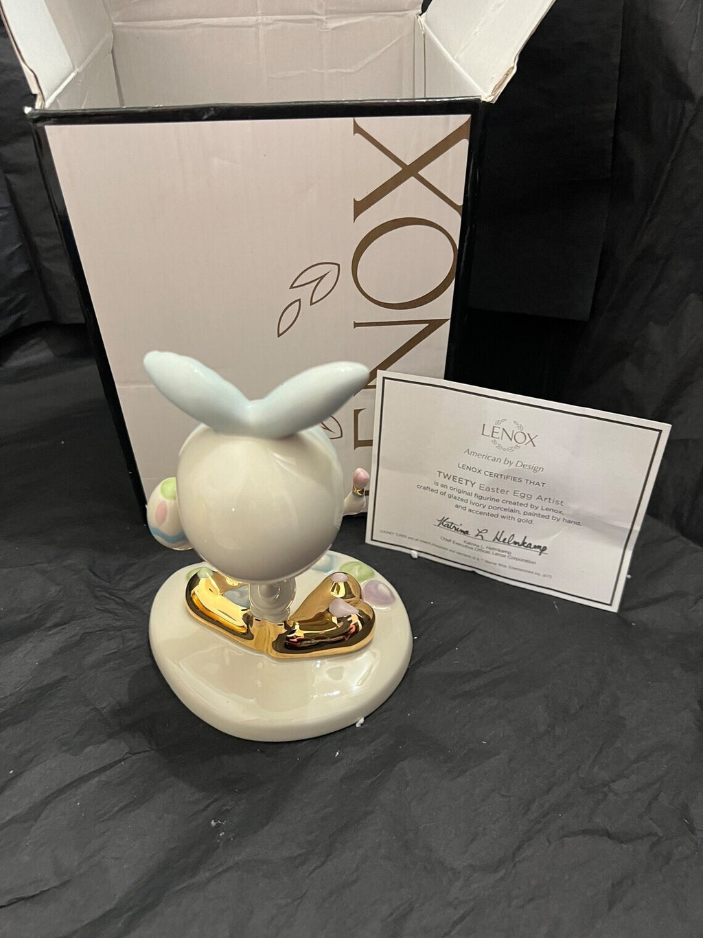 Lenox Tweety Bird Easter Artist Figurine Painting Eggs Looney Tunes COA NEW6