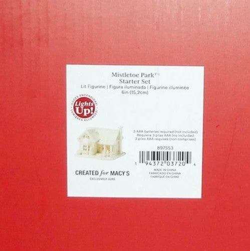 Lenox  Mistletoe Park Lighted Starter Set 3PC House Mini Figurines Christmas NEW6