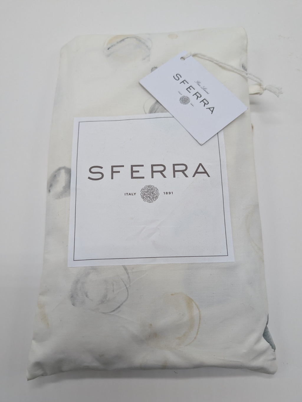 Sferra Punti Platinum Standard Sham Grey Taupe Dots Cotton Percale  Italy NEW12