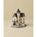 Lenox Halloween Lighted Haunted Mansion House Figurine Graveyard Bat Vintage NEW3