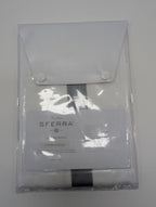 Sferra  Celeste Nastro Giannni Standard White Pillow Sham Flint Broad Stripe NEW8