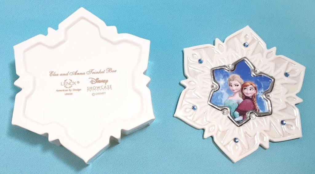 Lenox Disney Frozen Elsa & Anna Sisters Treasure Box Snowflake Crystals Gift NEW2