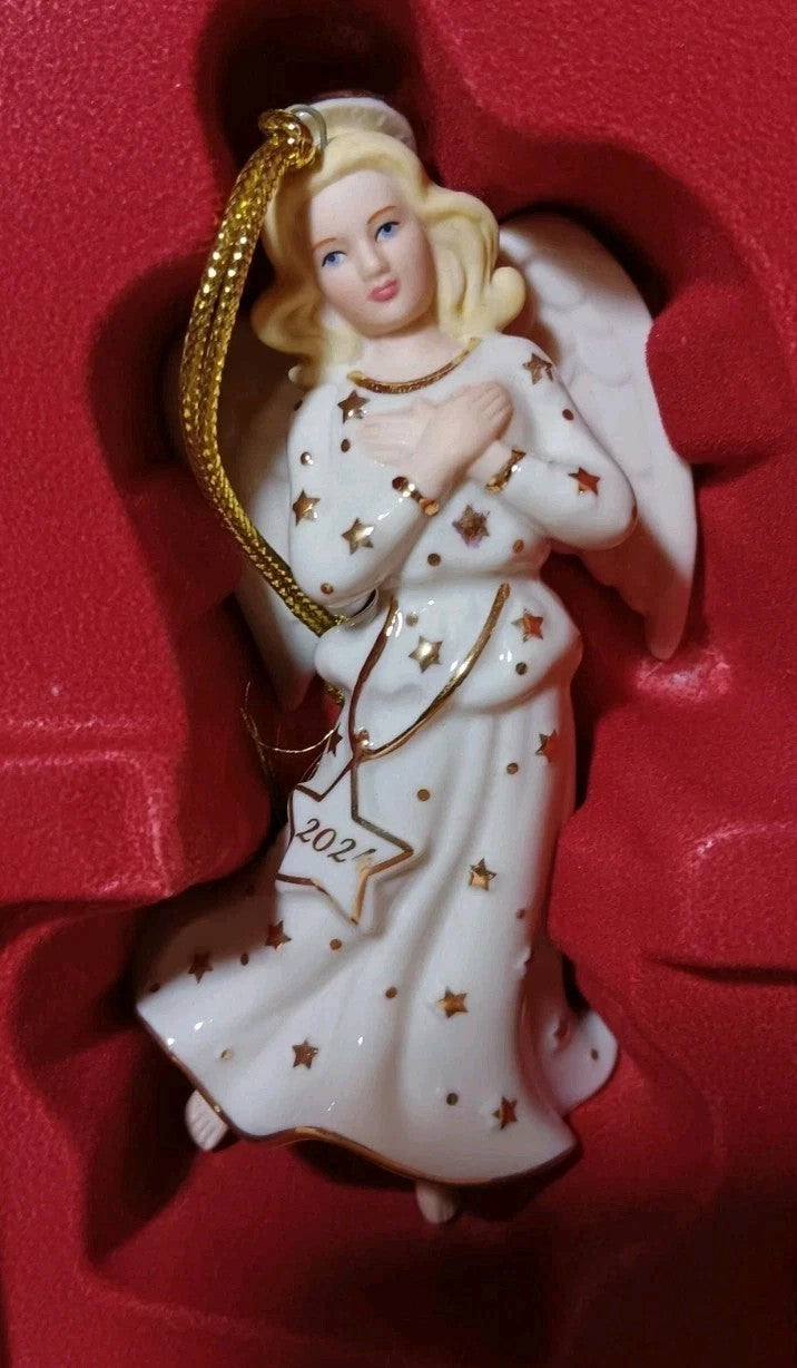 Lenox 2024 Heavenly Angel Figurine Ornament Arms Crossed Annual Christmas NEW10