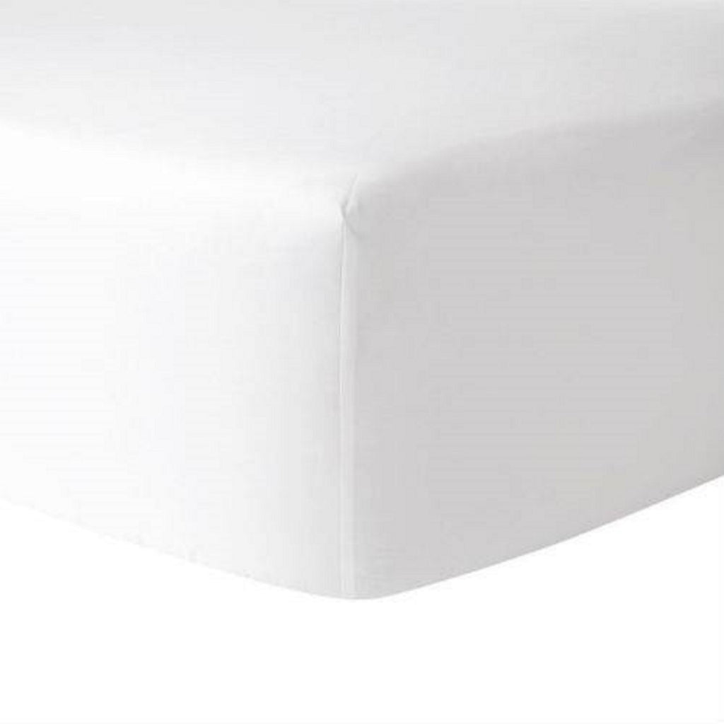 Sferra White Twin Fitted Sheet Solid 100% Egyptian Cotton Sateen 300TC Italy NEW2