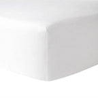 Sferra White Twin Fitted Sheet Solid 100% Egyptian Cotton Sateen 300TC Italy NEW2