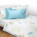 Yves Delorme Triomphe Aqua King Pillowcases Two Egyptian Cotton Sateen Lagon NEW1