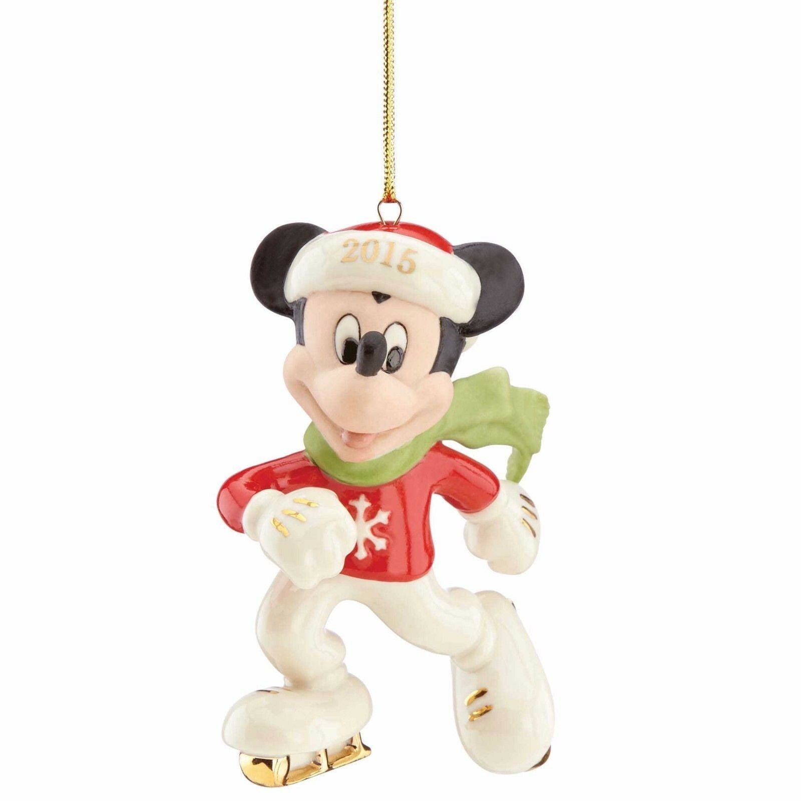 Lenox Disney 2015 Mickey Skating Figurine Ornament Annual Off To The Rink NEW0