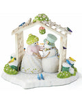 Lenox Snowman Winter White Wedding Figurine Bride Groom Birds Bywaters 7.5" NEW0