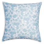 Sferra Duchesse Cadet Euro Sham Blue Floral Print Reversible Sateen Italy NEW5