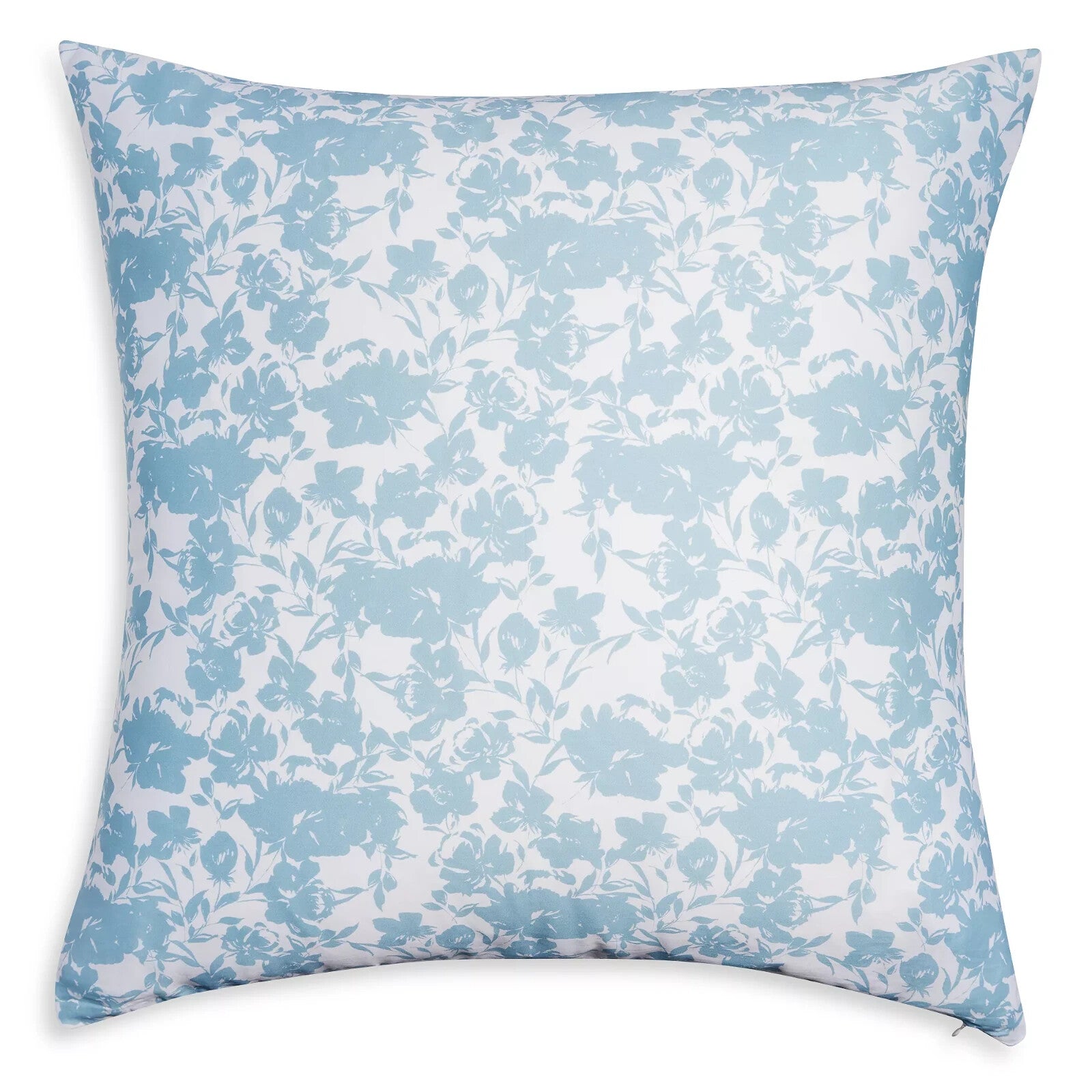 Sferra Duchesse Cadet Euro Sham Blue Floral Print Reversible Sateen Italy NEW5