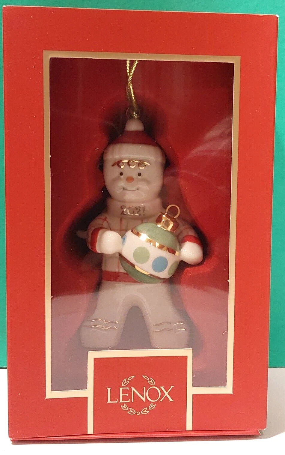 Lenox 2021 Gingerbread Man Ornament Figurine Annual Trimming Tree Christmas NEW8