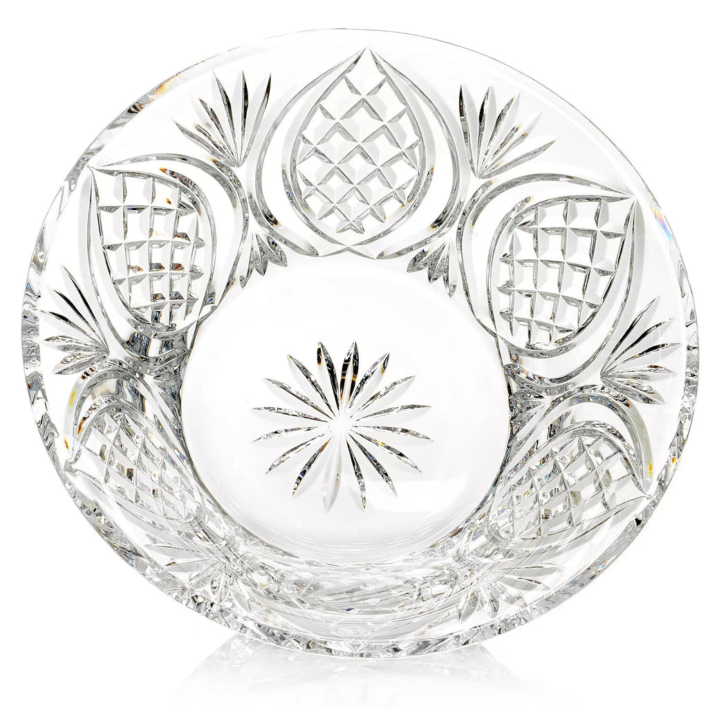 Waterford Crystal Irish Stone Circle Bowl 10" Rosettes Curtis Ireland NEW IN BOX5
