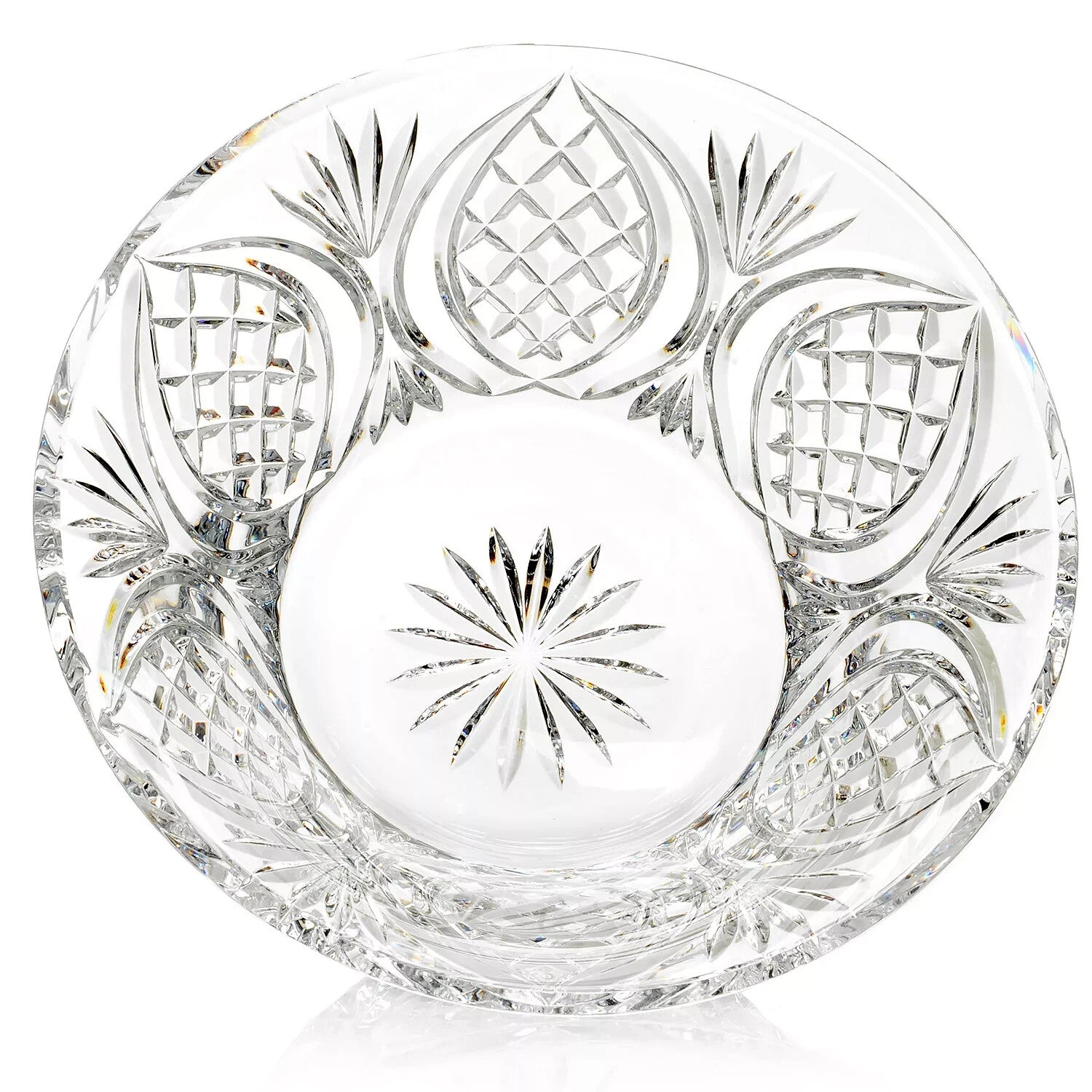 Waterford Crystal Irish Stone Circle Bowl 10" Rosettes Curtis Ireland NEW IN BOX5