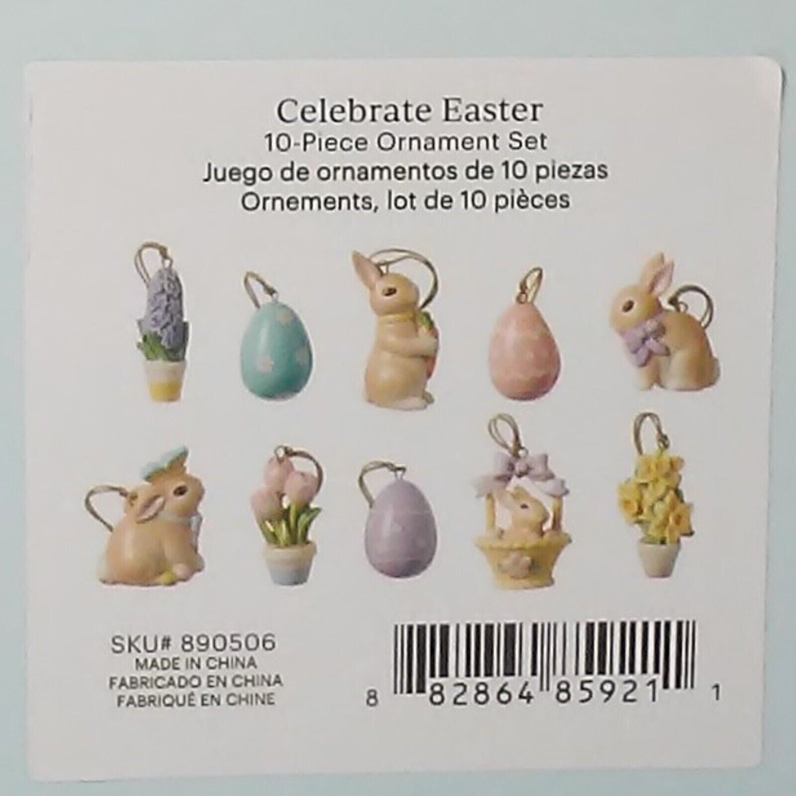 Lenox Easter Celebration Mini Ornament Set of 10 Eggs Bunnies Basket Flowers New5