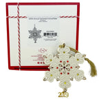 Lenox 2019 Gemmed Snowflake Ornament Annual Red & Green Crystals Christmas NEW9