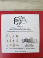 Lenox Grinch Miniature Tree Ornaments Set 12 Dr. Seuss Who Stole Christmas NEW2