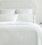 Sferra Sampietrini White Euro Sham Quilted Cobblestone Pattern Cotton Italy NEW2