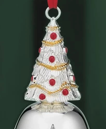 Lenox 2025 Musical Bell Ornament Plays We Wish You A Merry Christmas Silver NEW7