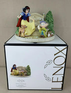 Lenox Disney Princess Snow White's Garden Fountain Figurine Fawn Bird Dopey NEW2