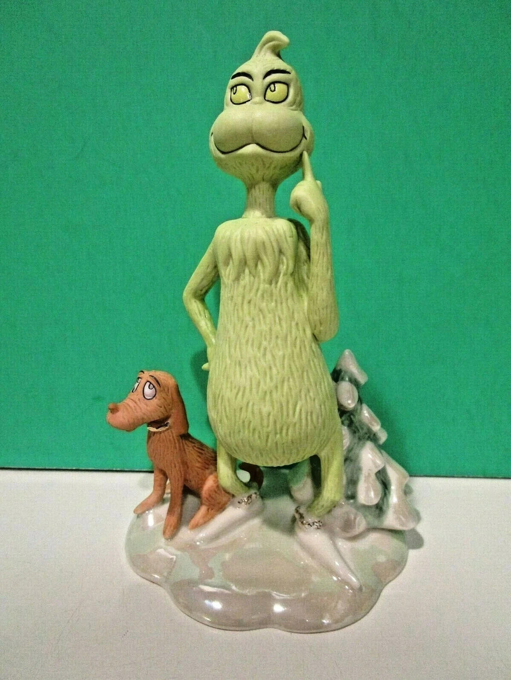 Lenox Grinch Figurine Dr. Seuss A Wonderful Awful Idea Max Dog Christmas Who NEW10