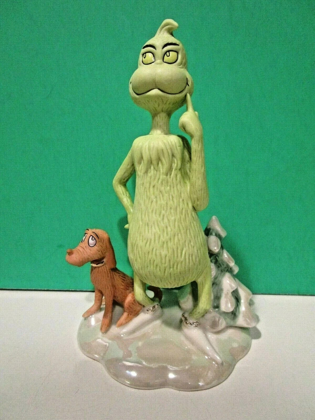 Lenox Grinch Figurine Dr. Seuss A Wonderful Awful Idea Max Dog Christmas Who NEW10