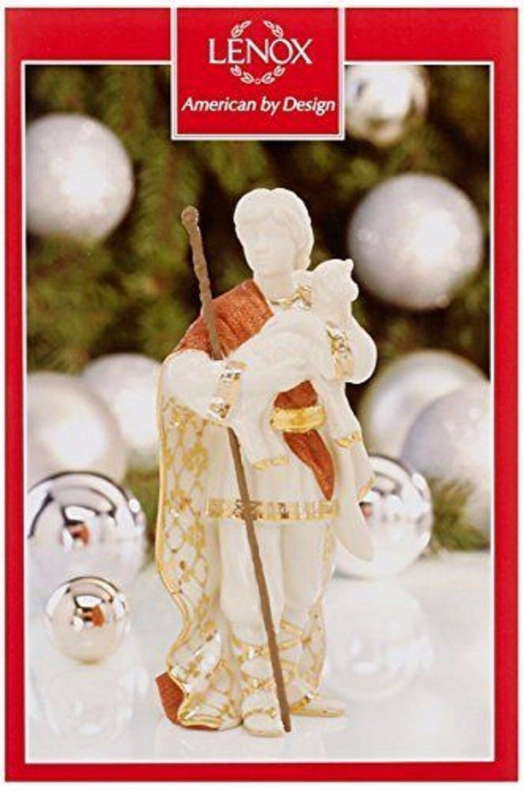 Lenox First Blessing Nativity Shepherd Boy With Lamb Figurine Christmas NEW6