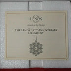Lenox 125th Anniversary Snowflake Ornament 2014 Ivory High Relief Christmas NEW3