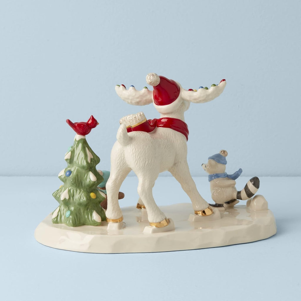Lenox 2022 Marcel Moose Skating Party Figurine Forest Friends Christmas LE NEW1