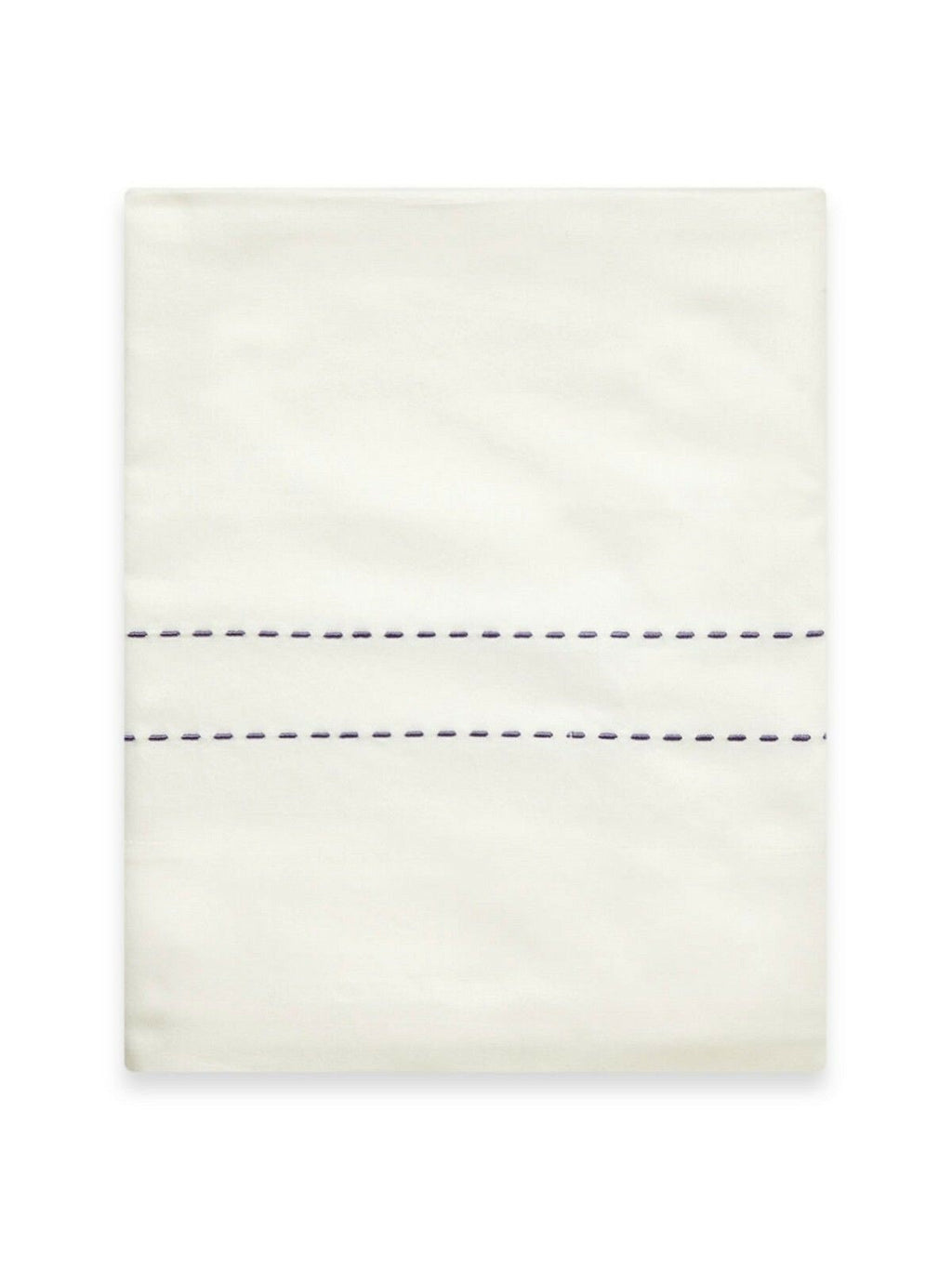 Sferra P Som Ivory Queen Flat Sheet Lilic Pick Stitch Egyptian Cotton Italy NEW2