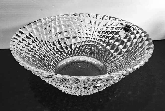 Rogaska Crystal Brilliance Centerpiece Bowl 12.5" Hand Faceted Design NEW IN BOX8
