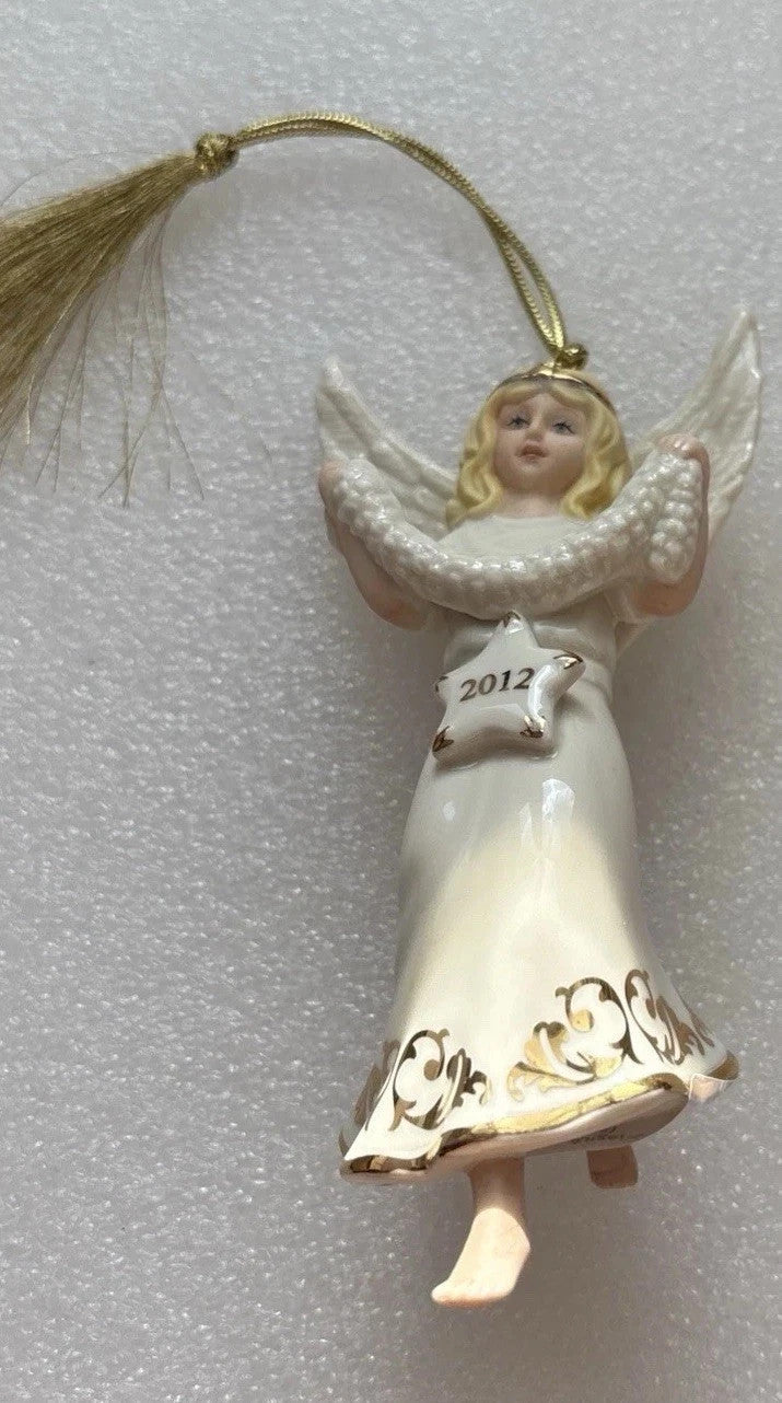 Lenox 2012 Angel Stargazer Figurine Ornament Annual Blonde Star Christmas NEW5