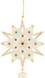 Lenox 2020 Gemmed Snowflake Ornament Annual Multicolored Crystals Christmas NEW1