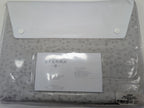 Sferra Catella Queen Grey Duvet Set 3PC Squares Cotton Sateen Jacquard Italy NEW20