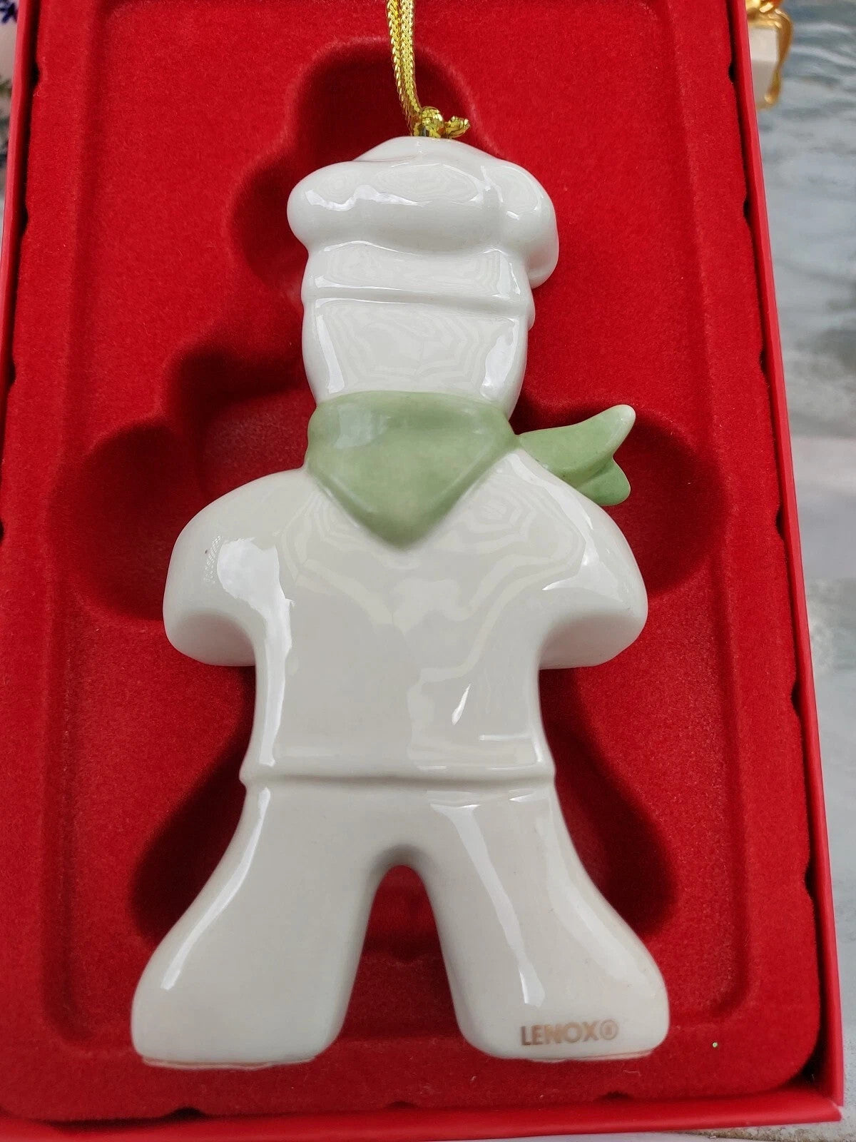 Lenox 2014 Gingerbread Man Ornament Annual Peppermint Love Baker Christmas NEW3