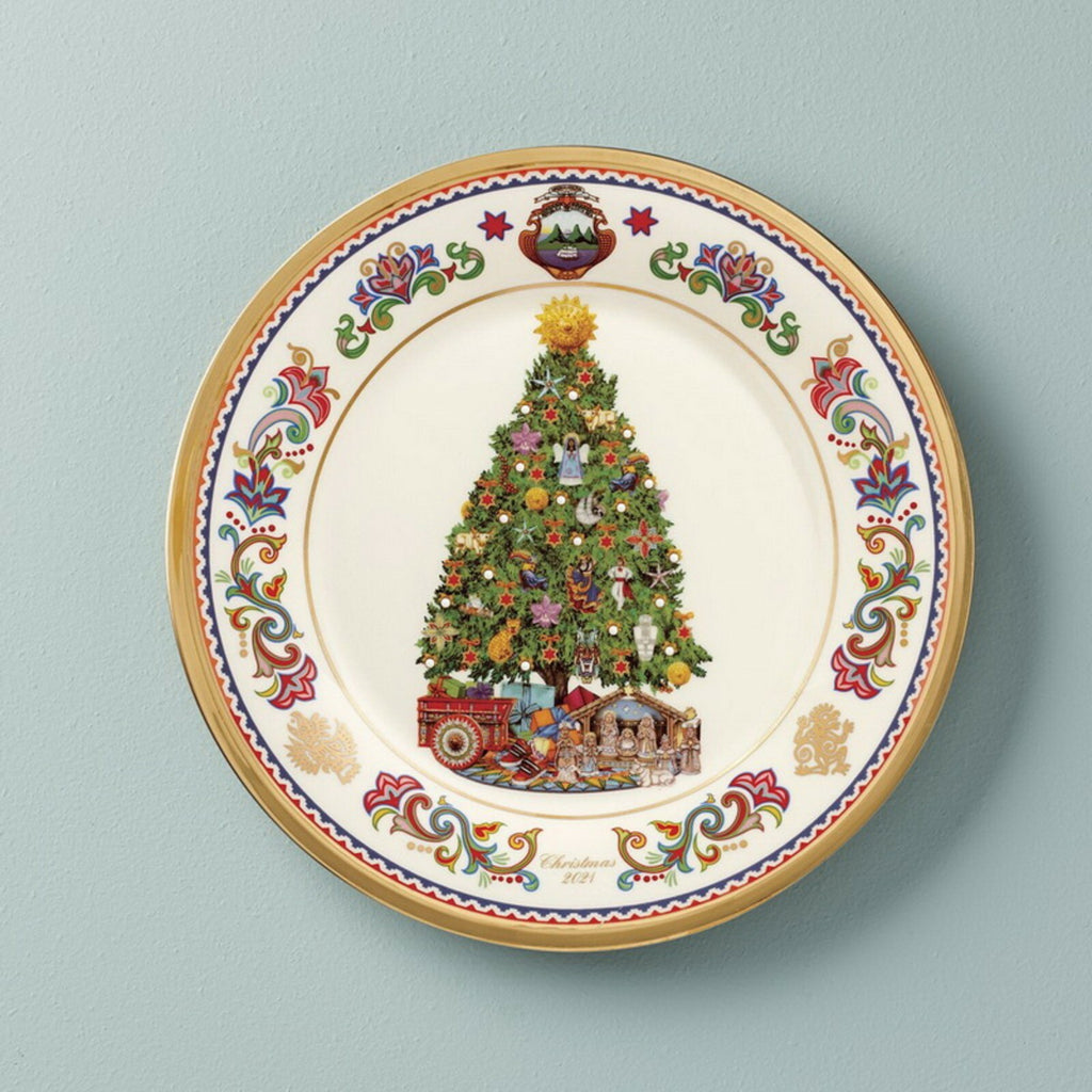 Lenox 2021 Costa Rica Collectors Plate Trees Around The World  Christmas LE NEW1