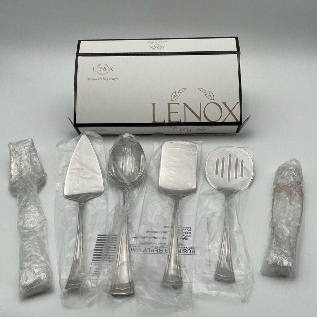 Lenox Fonthill Serving Utensil Set 6 PC Hostess Flatware 18/10 Stainless NEW1