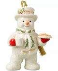 Lenox 2022 Snowman Figurine Ornament Annual Treats Cookies Cocoa Christmas NEW0