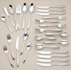 Lenox Marietta 54PC Flatware Set Service for 8 + Hostess Set Stainless 18/10 NEW5