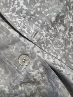 Sferra Bione Grey Queen Duvet Textured Pattern Cotton Sateen Jacquard Italy NEW8