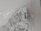 Sferra Allegria Velvet Christmas Stocking Poinsettia Ivory Silver Embroidery NEW7