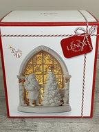 Lenox Illuminations Lighted Santa Figurine Christmas Tree Pierced Gold Arch NEW1