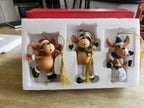 Lenox Moose Ornament Set of 3 Skating Snowball Fun Winter Antics Christmas NEW8
