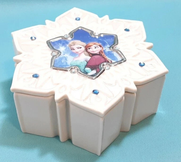 Lenox Disney Frozen Elsa & Anna Sisters Treasure Box Snowflake Crystals Gift NEW3