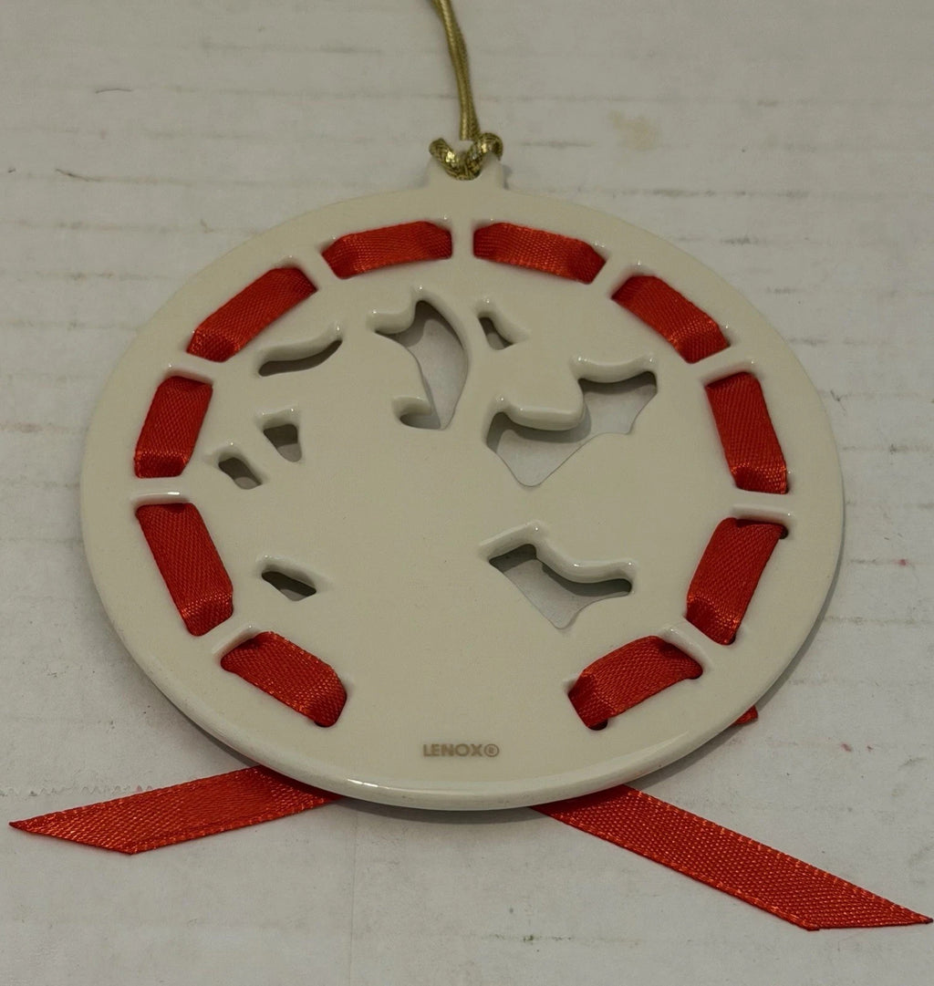 Lenox 2015 Partridge In A Pear Tree Ornament Porcelain Christmas Red Ribbon NEW3
