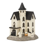 Lenox Halloween Lighted Haunted Mansion House Figurine Graveyard Bat Vintage NEW1