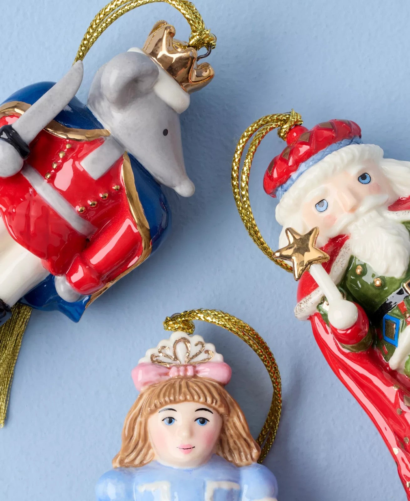 Lenox Nutcracker Ballet  Figurine Ornament Set 3 Clara Mouse King Christmas NEW3